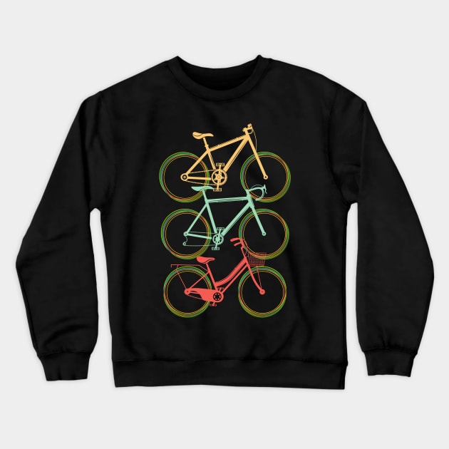 Cycling Lovers Bicycle Cranky Crewneck Sweatshirt by MintaApparel
